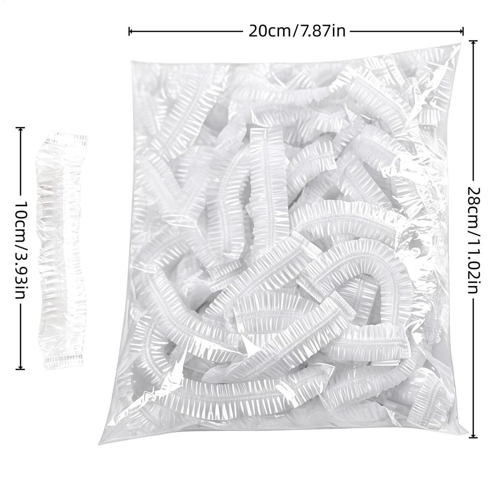 Bowl Covers Elastic 100 Pieces Clear Elastic Wrap Plate Covers Cling Bags for Leftover Food Fresh Fruits Vegetables Sourdough