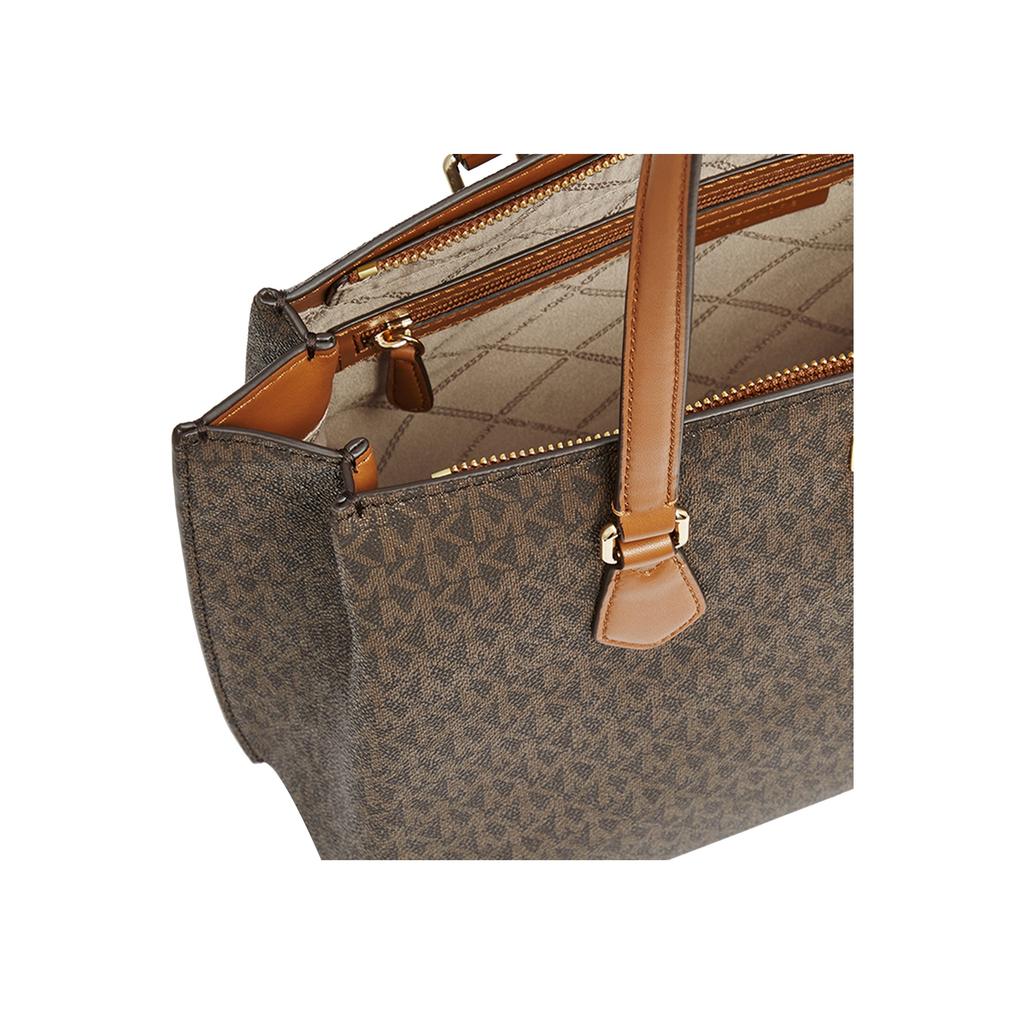 New MICHAEL KORS MK Ruby Artificial Leather Tote Bag, Shopping Bag, Handbag, Shoulder Bag Women's Camel 30S3GR0T3B-252
