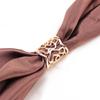 Simple Scarves Lady Hollow Out Rose Flower Women Fashion Jewelry Scarf Buckle Brooch Corsage