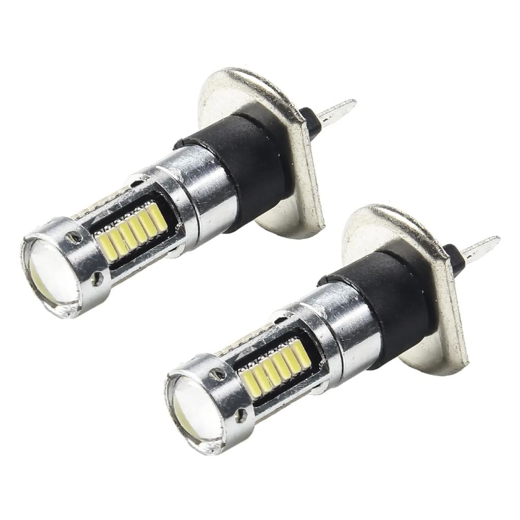 2Pcs H1 LED Fog Light Bulbs Kit 6000k 50W Exterior Car Headlight High Low Beam White Lamp Car Headlight Bulb DC 12V To 24V