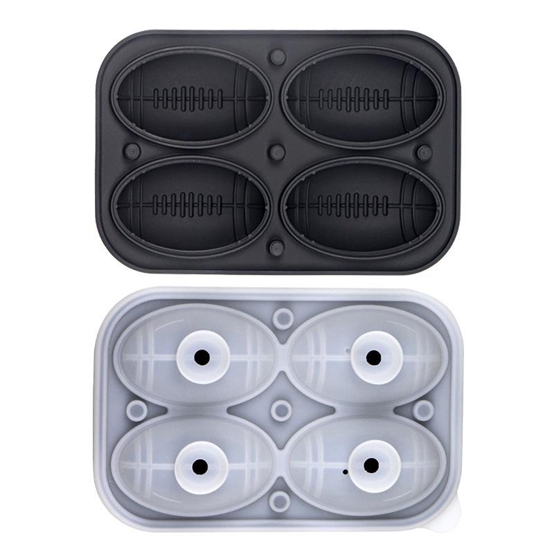 Silicone Football Ice Grid Molds for World Cup Fans Party Drinks Ice Hockey Tray Sports Ball Shaped Ice Ball Maker Kitchen Acces