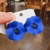 Blaue Blumenohrringe: Einzigartiges, hochwertiges, dreidimensionales Design, modisch und vielseitig.