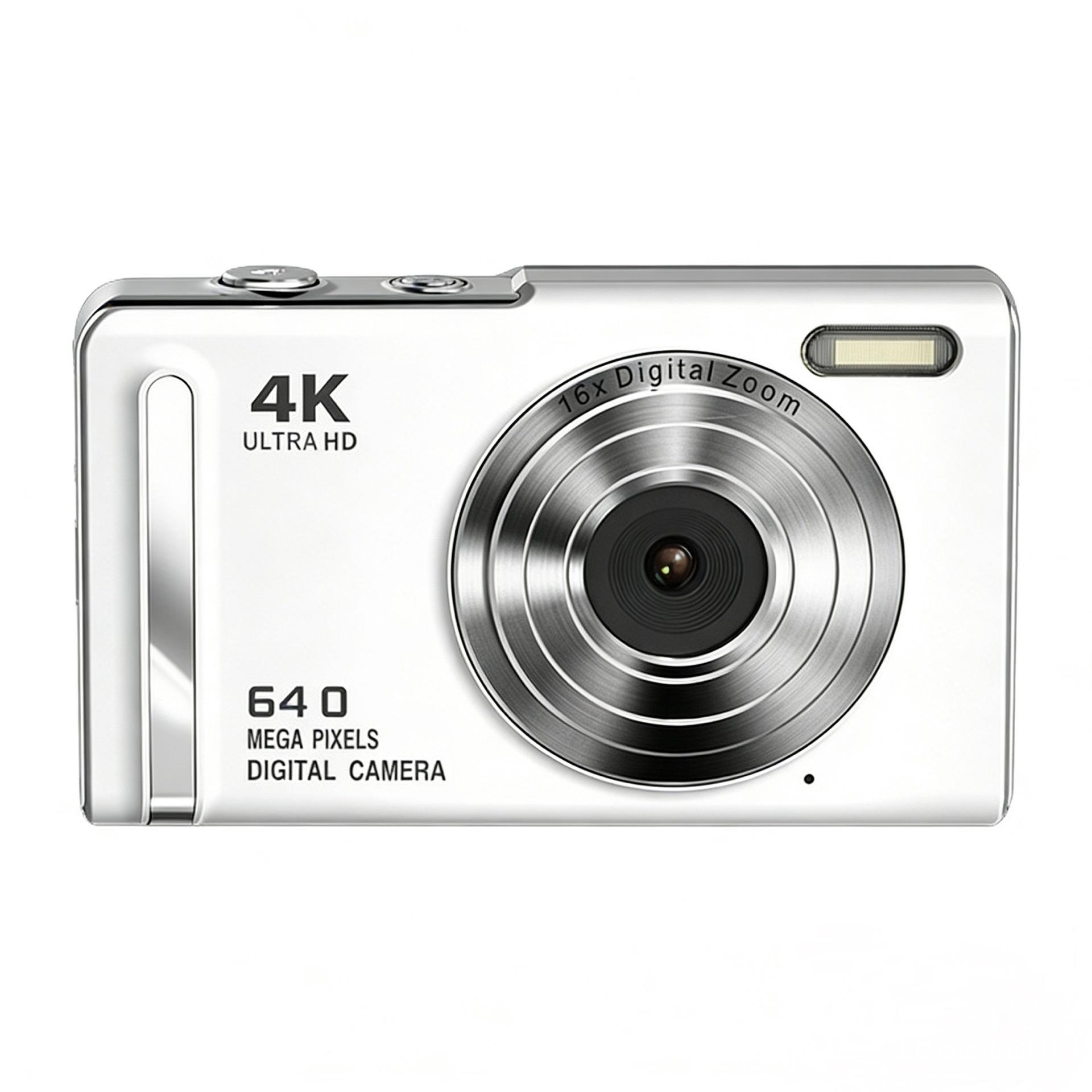 

4K HD Mini Digital Camera: Student Self-Timer & Home Use срібло сірий колір