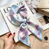 Versatile Faux Silk Small Square Scarf - Elegant Neck Accessory for Spring and Summer
