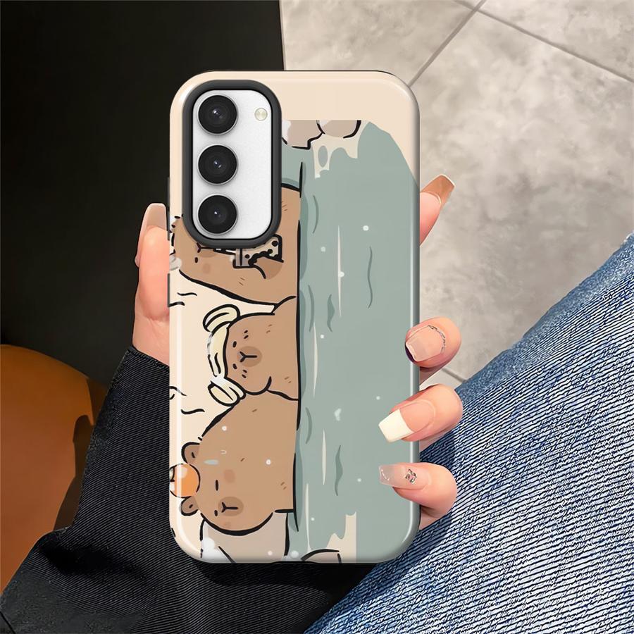 Take A Bath Capybara Phone Case for Samsung Galaxy S25 A26 S23 A36 A16 A56 S20 FE S23Ultra S24 Ultra S25Ultra Soft Cover Capa