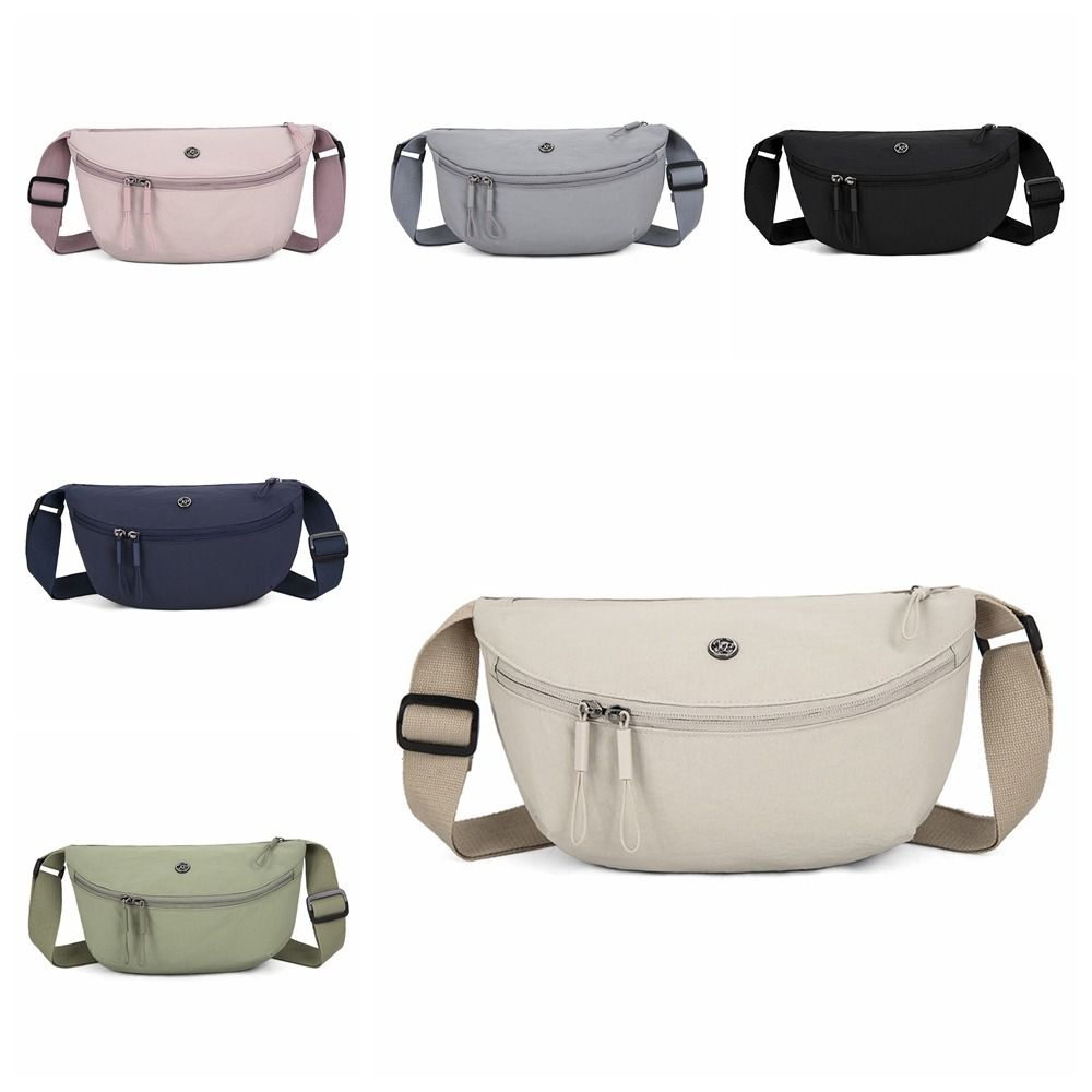Casual Nylon Shoulder Bag Wide Shoulder Strap Dumpling Bag Oxford Cloth Crossbody Bag  Travel