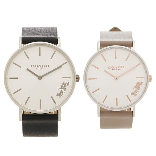 Coach Perry 36mm Quartz Watch for Men and Women, White, Black, and Beige, Leather, COACH 14503115 14503119