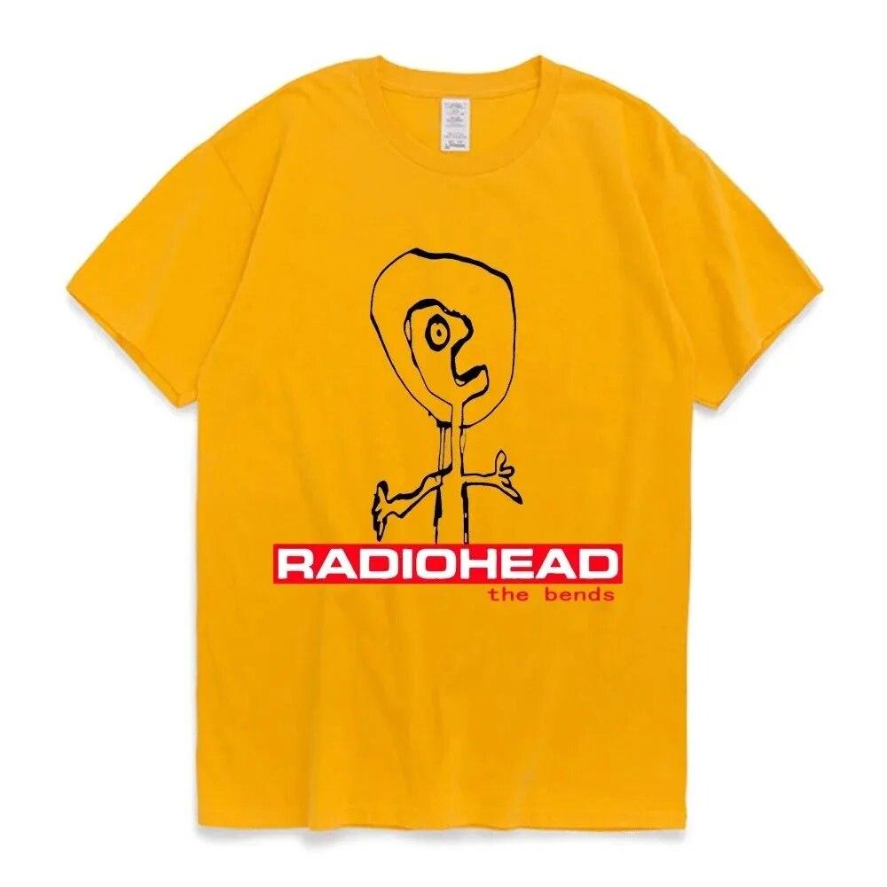 2024 Léto Radiohead The Bends Tričko Unisex Ženy Bavlna Tričko Hip Hop Tričko s krátkým rukávem Oblečení Trička Trička Topy Dárek pro fanoušky