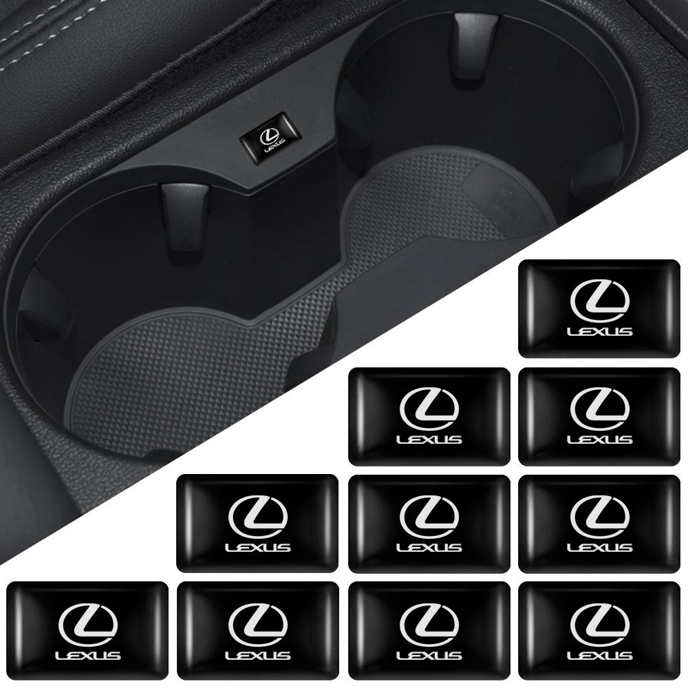 crwxnp1 10/20/50Pcs Car 3D Epoxy Steering Wheel Dashboard Decor Badge Interior Sticker For Lexus LS LC IS350 ES300h ES300 IS250 GS350 RX