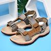 Vamnie Sommer Herren Sandalen Strand Ledersandalen für Herren Gladiatorensandalen Outdoor Sport Männliche Sommerschuhe Übergröße 38-47