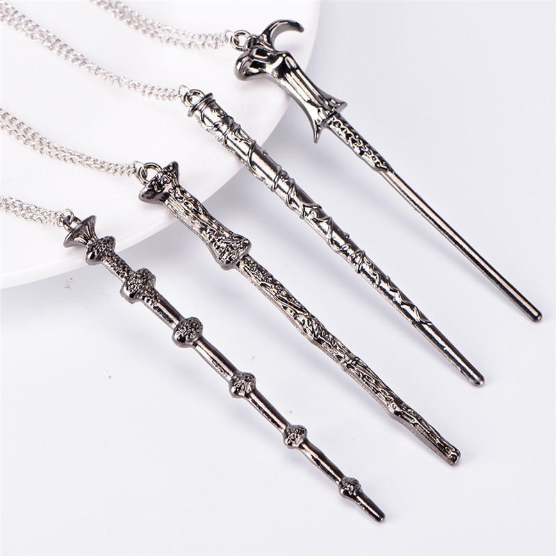 Ron Weasley Varita Collar-Harry Potter Colgante-Joyería-Color Plata Cadena