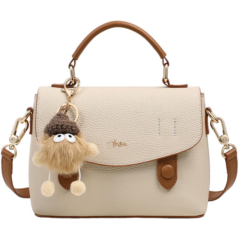 MIAOLI Women s Fashion Cowhide Cambridge Shoulder Bag