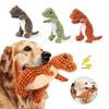 Durable Dinosaur Plush Dog Toy With Sound Chew Resistant Crocodile Shape For Interactive Pet Play And Training