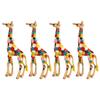 4 STÜCKE Cartoon Giraffe Brosche Exquisite Bunt Elegant Aluminiumlegierung Mode Giraffe Brosche für Damen