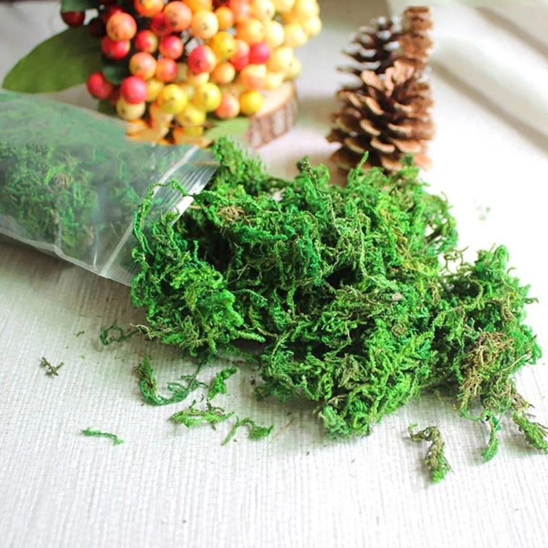 50/100/500g Artificial Moss Simulation Fake Green Plant Landscape Decorative DIY