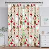 Animated Santa Claus Merry Christmas Red Green Window Panel Drapes For Children Bedroom Living Room Bathroom Kicthen Door Hall Home Decor