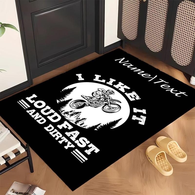 cross country rider (1) Personalized name Office Carpet Stylish Decor for Living Room Bedroom Kitchen