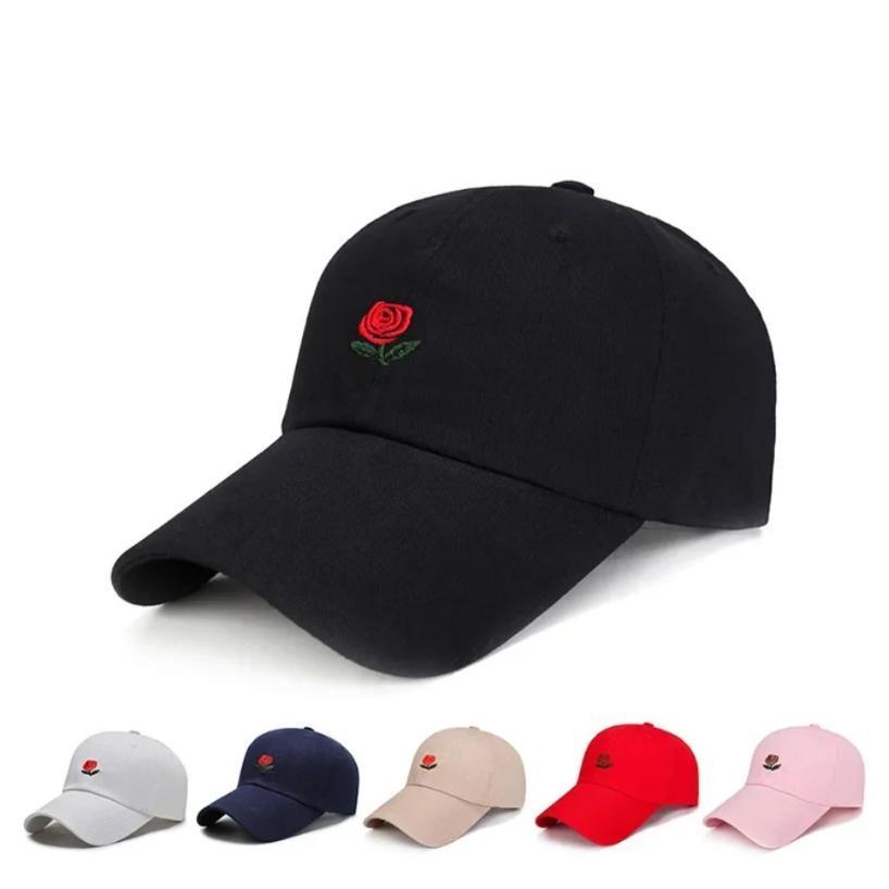 1 Pcs New Rose Baseball Hats For Men And Women Spring And Summer Outdoor Sunscreen Embroidered Duck Tongue Hats Casual Sun Hats