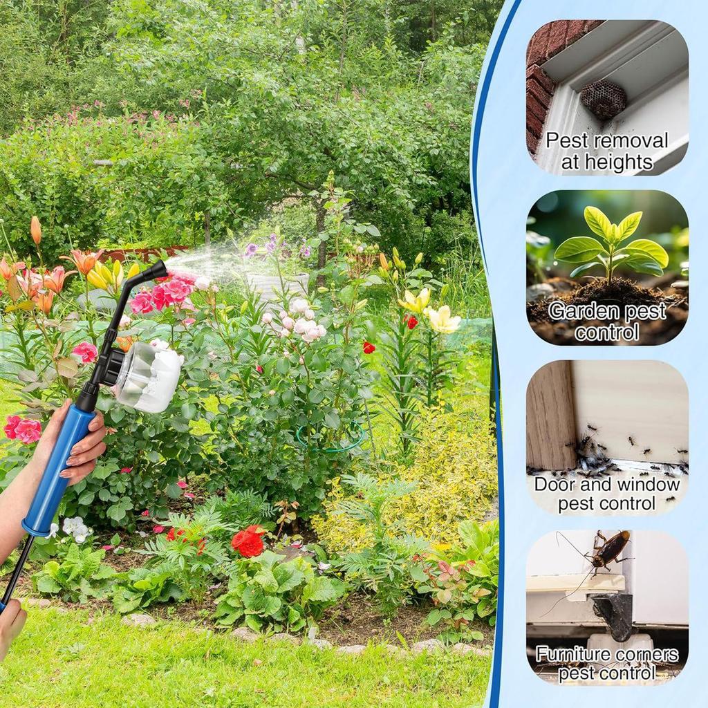 Garden Powder Applicator Folding Plant Powder Duster Sprayer Multi-Functional Diatomaceous Earth Sprayer Gardening Agricultural