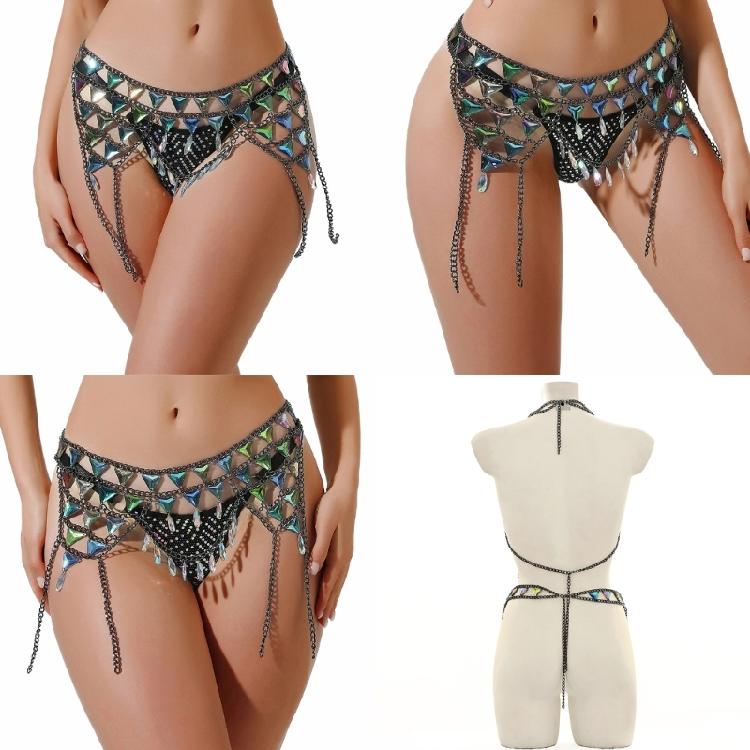 Bohemian Waist Chain Belt Tassels Waterdrops Decorative Body Jewelry Belly Chain For Women Casual Wear Festival Occasion
