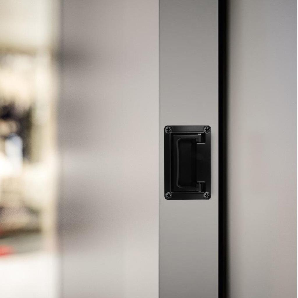 Recessed Pull Handle: 95mm X 60mm Zinc Alloy Rust-Resistant with Shock-Absorbing Rod for Silent Operation - Space-Saving Hidden Grip