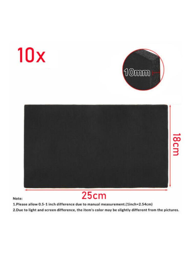 

10 шт. 5 мм звукоизолирующий коврик для автомобиля, бесшумный компактный фургон, защита салона кемпера, звукоизоляция, теплоизоляция, хлопок