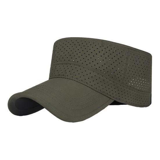 Summer Sun Hat Sun Protection Breathable Mesh Flat Top Outdoor Hat Quick-Drying Baseball армия зеленый
