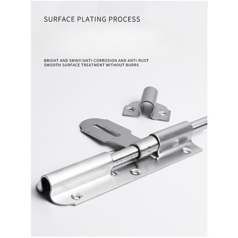 1SET 304 Edelstahl Oberflächenriegel verdickter Türriegel Diebstahlsicherung linker und rechter Türverschluss, Badezimmer Holztürriegel Haushaltsbeschläge
