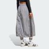 adidas Originals Adicolor Midi Woven Nylon Skirt With Brand Logo Three Stripes Sports Elastic Casual Long Skirt Women Skirts Ice-Grey JD2582