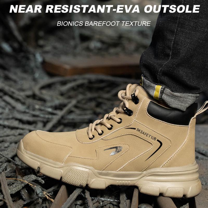 Men Work Shoes Safety Boots Anti-smash Anti-stab  Sneakers Steel Toe Shoes Male Work Boot Indestructibl Slip and Oil Resistant
