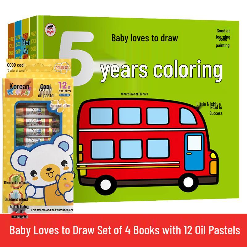 Kids' Coloring and Drawing Book Set: Doodle & Paint for Kindergarten