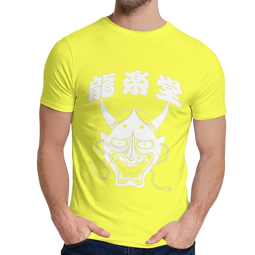 Japan Hannya Mask T Shirt Round Neck Harajuku Man Cotton Big Size T Shirt