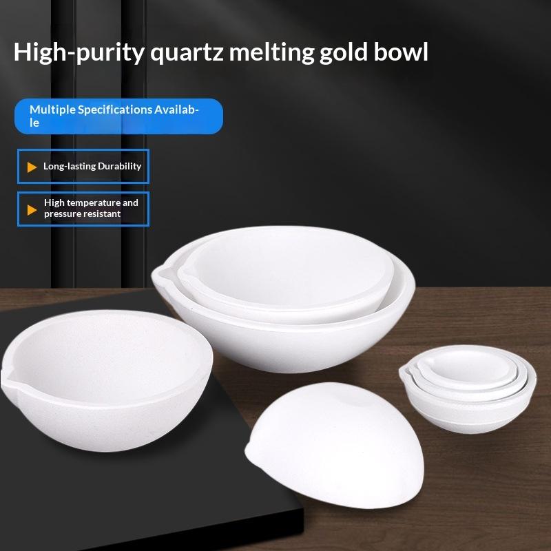 1Pcs High Temp Silica Bowl Jewelry Casting Refining Tool 100G-5000G Quartz Crucible For Melting Gold Silver Platinum