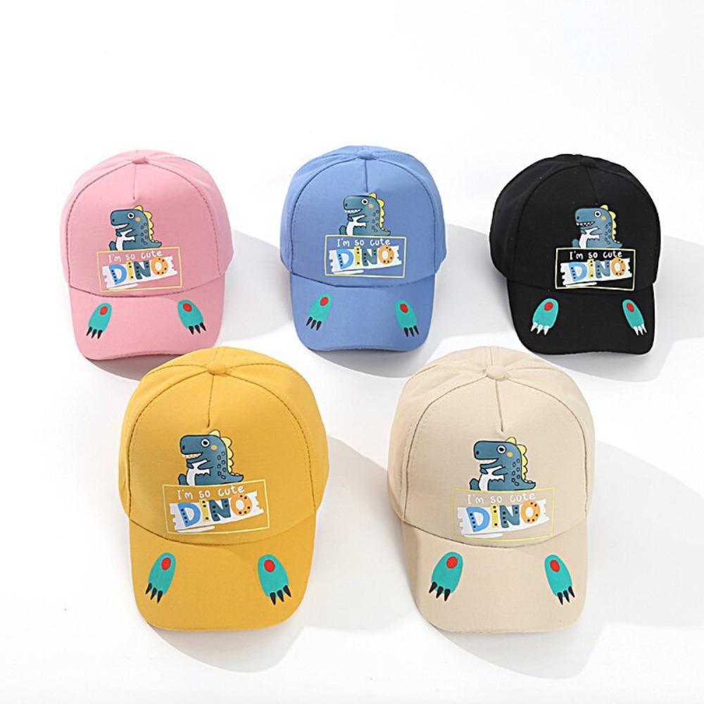 Breathable Baseball Hat Cartoon Dinosaur Peaked Cap Cute Duck Tongue Hat Kids