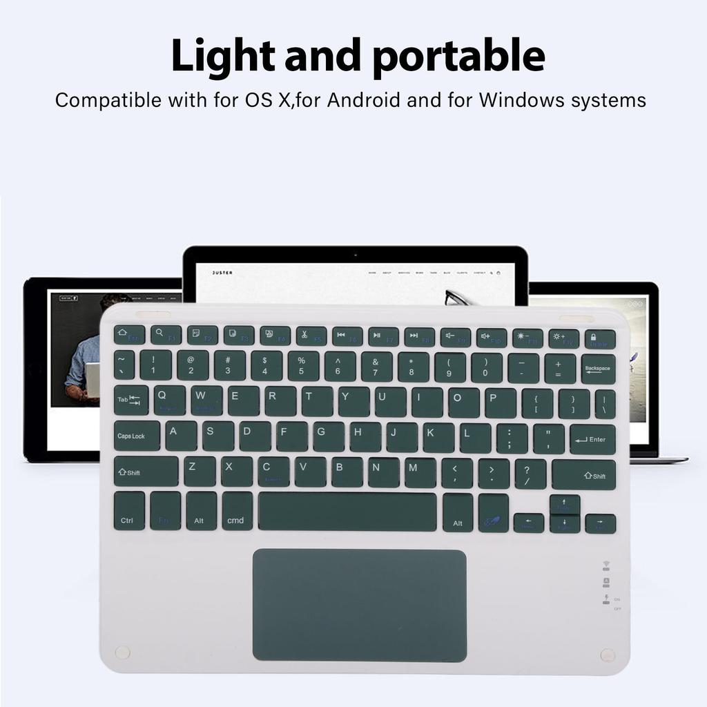   Keyboard with Touchpad 78 Keys   Slim Silent Portable Wireless Keyboard for Smart Phones Tablets Laptops