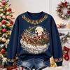 Women's Christmas Print Long Sleeve Top Casual Comfortable Fall Winter Shirt