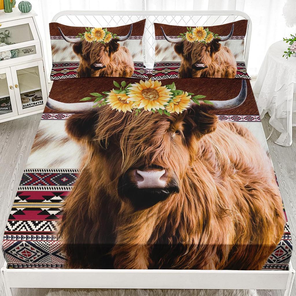 Purple Starry Night Galaxy Sheet Three-Piece Digital Printing Couple Outdoor Wolf Sheet Bedding