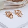 Kinel Simple Rose Gold Color Thick Chain Earrings For Women Vintage Glossy Jewelry