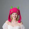 New Little Monster Handmade Knitted Wool Hat Autumn and Winter Thickened Warm Plush Hat Sweet Cool Babe Baotou