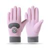 Children's Thermal Gloves Winter Middle and Older Children's Fleece Anti-skid Protection Windproof