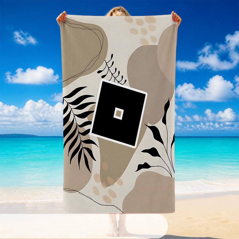 Schnelltrocknendes Strandtuch Roblox-Muster, Leichtes saugfähiges Handtuch für Pool, Strand, Urlaubsgebrauch