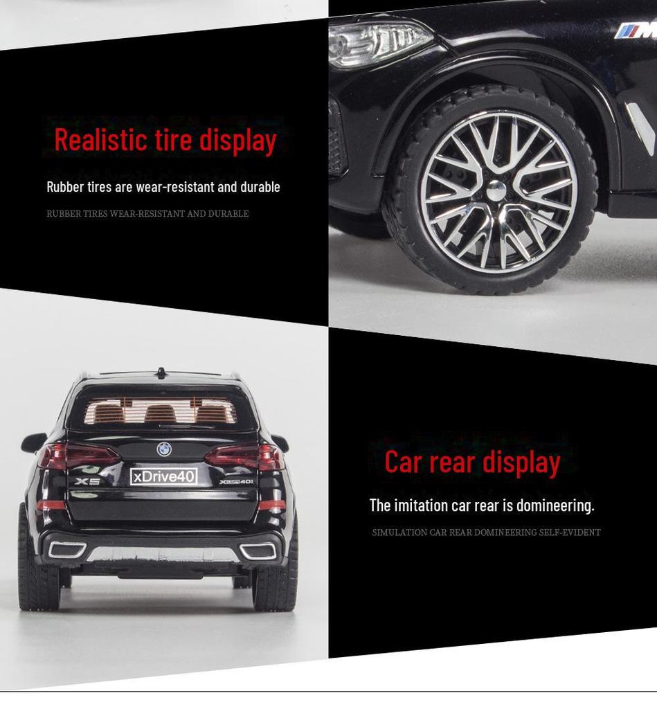 Xinao 1:32 Bao X5 Off-Road SUV Alloy Six-Door Car Model with Sound & Light Pull-Back Toy