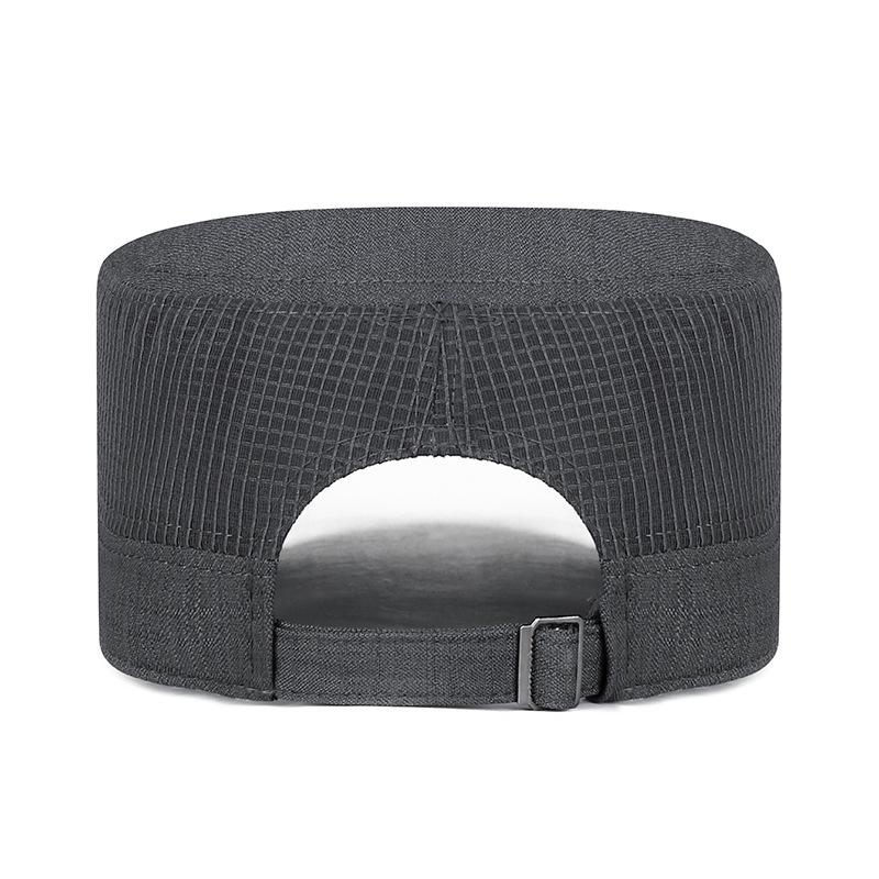 Men's Summer Sunshade Hat  Outdoor Breathable Mesh Hat Sunscreen Thin Adjustable Flat Top Hat