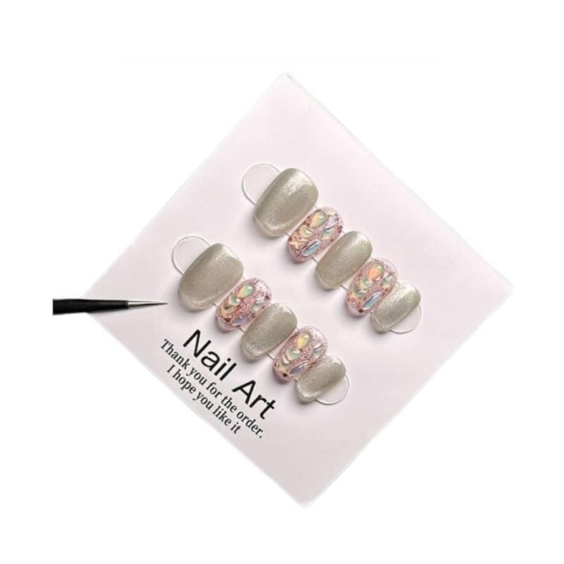 

Manicure Pure Soft Handworn Nail Small White Nail Patch Style Fashion Exquisite L