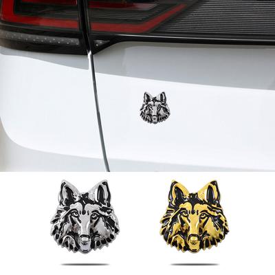 Car Modification Metal Label, Wolf Head Car Sticker 3D Three-dimensional Label, Tail Label, Decorative Sticker, High-end Personalized Car Logo