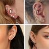 16G Edelstahl Zirkonia Ohrstecker für Damen Helix Conch Knorpel Piercing Schmuck Schraubverschluss