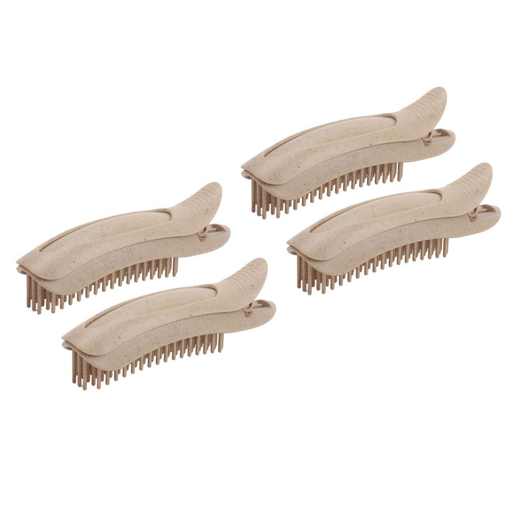 4pcs Solid Colour Volumizing Hair Clips Fast Curling Portable Heat Resistant Reusable Fluffy Hair Ro