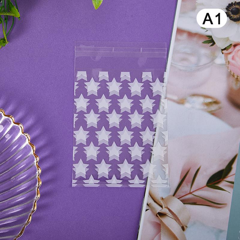 50 ks/balení průhledných samolepicích sáčků s hvězdami, ochranné úložné sáčky s fotokartami a obaly na karty K-pop Idol
