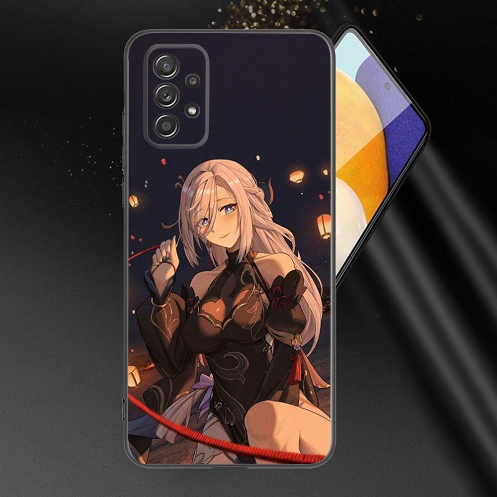 Genshin Impact Shenhe Phone Case For Samsung Galaxy A13,A21s,A22,A31,A32,A52,A53,A71,A80,A91 Soft Black Phone Cover