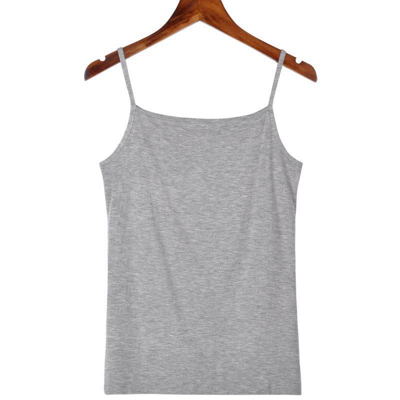 Women's Slim Fit Spring & Summer Solid Color Camisole Vest